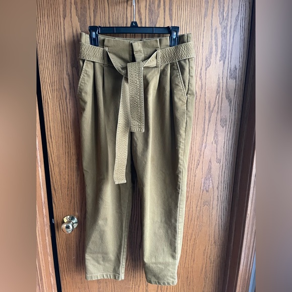 A New Day Paperbag Belted Waist High-Rise Ankle Pants - Picture 1 of 3